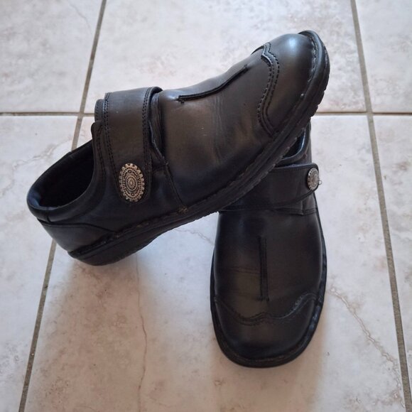 Volks Walkers Black Leather Velcro Comfort Shoes | EU 42 (US 11) - Picture 2 of 7
